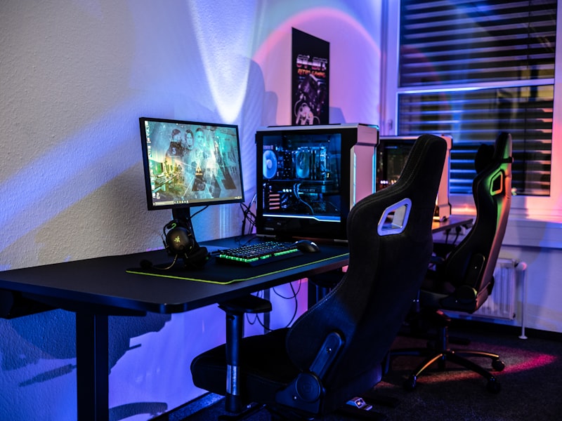 Esports arena lit in teal